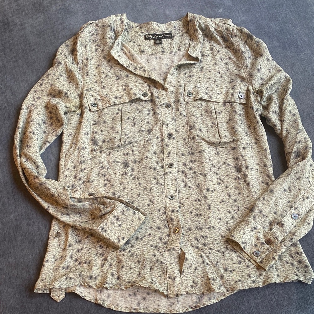 Women's Speckled Button-Down Shirt